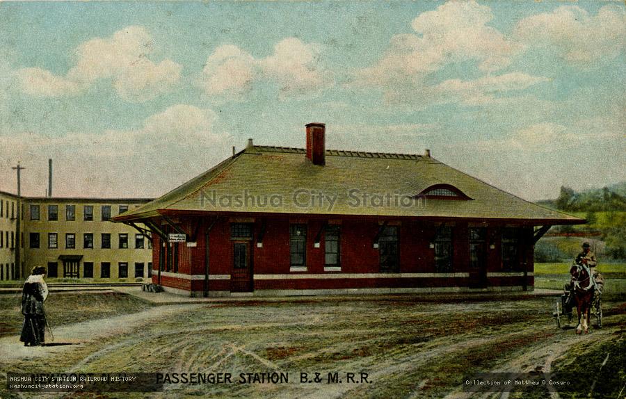 Postcard: Newport, N.H. Passenger Station, Boston & Maine Railroad